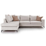 Γωνιακός καναπές δεξιά γωνία Romantic   ύφασμα cream-mocha 290x235x95εκ-PK168-000030 - Image 2