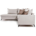 Γωνιακός καναπές δεξιά γωνία Romantic   ύφασμα cream-mocha 290x235x95εκ-PK168-000030 - Image 3
