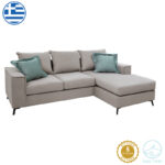 Γωνιακός καναπές Fabulous   αναστρέψιμος ύφασμα elephant-ciel 240x165x95εκ-PK168-000039