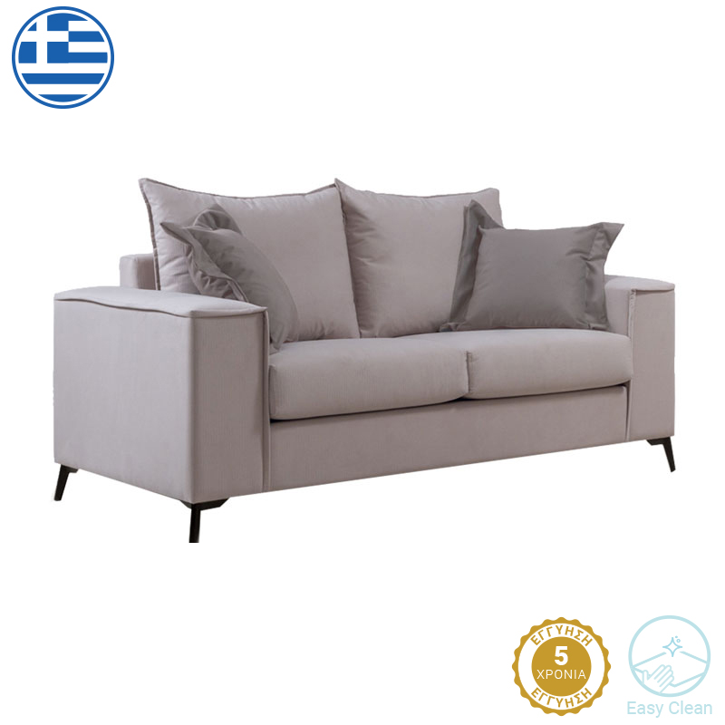 168-000048 Καναπές Verona 2θέσιος cream - μαξιλάρια mocha 173x93x100εκ-PK168-000048 - Image 1