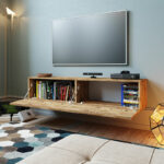 Έπιπλο τηλεόρασης επιτοίχιο Dello   oak 140x31,5x29,5εκ-PK176-000004 - Image 3