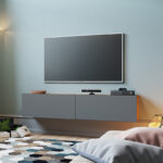 Έπιπλο τηλεόρασης επιτοίχιο Dello   ανθρακί-oak 140x31,5x29,5εκ-PK176-000005 - Image 2