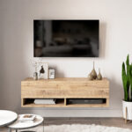 Έπιπλο τηλεόρασης επιτοίχιο Roscoe   oak 100x31,5x29,5εκ-PK176-000007 - Image 4