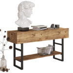 Κονσόλα Vien   oak-μαύρο 139x43x75,5εκ-PK176-000008
