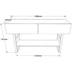 Κονσόλα Vien   oak-μαύρο 139x43x75,5εκ-PK176-000008 - Image 4
