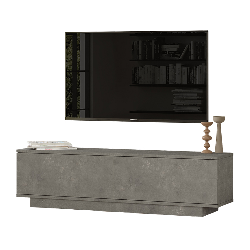 176-000013 Έπιπλο τηλεόρασης Zoeva γκρι cemento 140x35,5x38εκ-PK176-000013 - Image 1