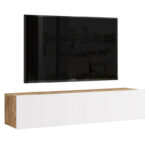 Έπιπλο τηλεόρασης επιτοίχιο Serit   λευκό-sonoma 140x31.6x29.6εκ-PK176-000062