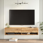 Έπιπλο τηλεόρασης επιτοίχιο Roscoe   sonoma 140x31.6x29.6εκ-PK176-000063 - Image 4