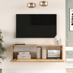 Έπιπλο τηλεόρασης επιτοίχιο Serit   sonoma 100x31.6x29.6εκ-PK176-000066 - Image 2