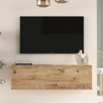 Έπιπλο τηλεόρασης επιτοίχιο Serit   sonoma 100x31.6x29.6εκ-PK176-000066 - Image 4