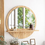Καθρέπτης Jaklyn   μελαμίνη σε φυσική απόχρωση 62x6x62εκ-PK176-000178 - Image 2