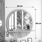 Καθρέπτης Jaklyn   μελαμίνη σε φυσική απόχρωση 62x6x62εκ-PK176-000178 - Image 4
