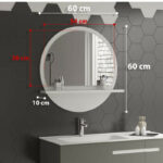 Καθρέπτης Jaklyn   μελαμίνη σε λευκή απόχρωση 62x6x62εκ-PK176-000179 - Image 4