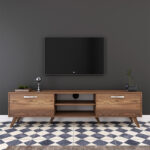Έπιπλο τηλεόρασης Sabian   καρυδί 180x35x48,5εκ-PK182-000003 - Image 4