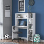 Γραφείο εργασίας-ραφιέρα Janson   λευκό 113x40x142εκ-PK182-000033 - Image 2