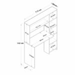 Γραφείο με βιβλιοθήκη Janson   sonoma 113x40x142εκ-PK182-000068 - Image 4
