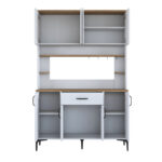 Mπουφές με ράφι Cordie   λευκό μελαμίνης 120x40x184.2εκ-PK182-000108 - Image 4