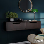 Κονσόλα-τουαλέτα Alberto   κρεμαστή wenge 100x32.5x22εκ-PK184-000020 - Image 2