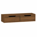 Κονσόλα-τουαλέτα Alberto   κρεμαστή καρυδί 100x32.5x22εκ-PK184-000025