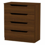 Συρταριέρα Azenor   4ων συρταριών καρυδί 72x38x83εκ-PK184-000050