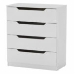Συρταριέρα Azenor   4ων συρταριών λευκό 72x38x83εκ-PK184-000051