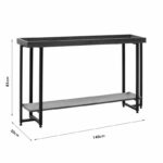 Κονσόλα Nolan   καρυδί-μαύρο 140x30x85εκ-PK197-000054 - Image 4