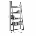 Βιβλιοθήκη Ryder   καρυδί-μαύρο 75x36x185εκ-PK197-000064 - Image 3