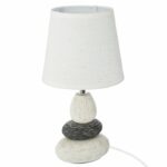 Επιτραπέζιο φωτιστικό Rockgem   Ε27 ivory-ανθρακί Φ18x33εκ-PK199-000456