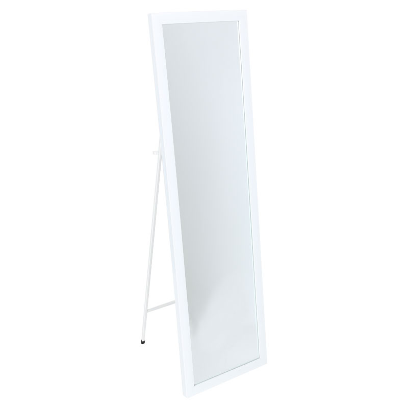 199-000502 Καθρέπτης δαπέδου PWD-0112 polyresin-γυαλί λευκό 39x35.5x125εκ-PK199-000502 - Image 1