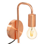Φωτιστικό τοίχου-απλίκα Zhola   E27 40W μπρονζέ 17x12x25εκ-PK199-000544