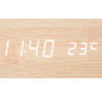Επιτραπέζιο ρολόι Gamiel   φυσικό χρώμα mdf 15x4x7εκ-PK199-000560 - Image 2
