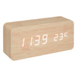 Επιτραπέζιο ρολόι Gamiel   φυσικό χρώμα mdf 15x4x7εκ-PK199-000560