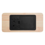 Επιτραπέζιο ρολόι Gamiel   φυσικό χρώμα mdf 15x4x7εκ-PK199-000560 - Image 3
