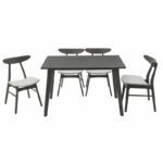Tραπεζαρία Benson - Orlean   σετ 5τμχ rustic grey-ύφασμα γκρι 120x75x75εκ-PK200-000185 - Image 2