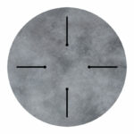 Επιφάνεια τραπεζιού Inspire   HPL γκρι cement Φ69εκ πάχους 12mm-PK215-000008 - Image 2