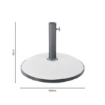 Βάση ομπρέλας Zicko   τσιμέντο λευκό 35kg Φ50εκ-PK218-000018 - Image 2
