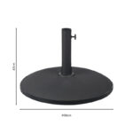 Βάση ομπρέλας Blissful   τσιμέντο μαύρο 50kg Φ58εκ-PK218-000019 - Image 2