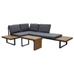 Σαλόνι Christie αλουμίνιο-plywood ύφασμα γκρι-φυσικό-PK219-000001