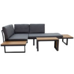 Σαλόνι Christie αλουμίνιο-plywood ύφασμα γκρι-φυσικό-PK219-000001 - Image 3