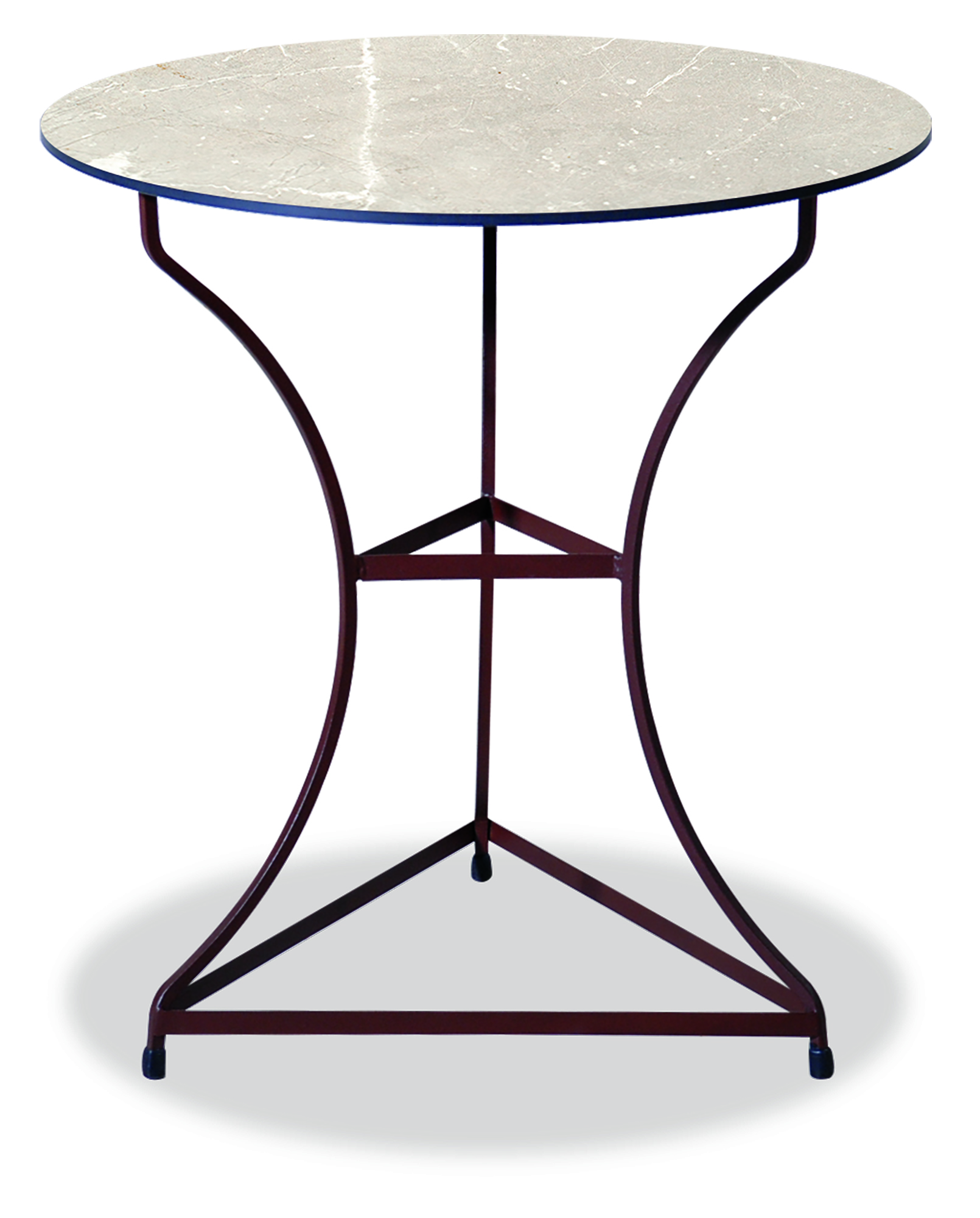 22489-5058-trapezi-kafeneioy-me-mpez-epifaneia-compact-hpl-68-x-74hcm Γαλβανισμένο Στρογγυλό Τραπέζι Με Επιφάνεια Compact Hpl Μπέζ Φ70 x 74(h)cm-L22489 - Image 1