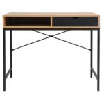Γραφείο εργασίας Taco   φυσικό-μαύρο 95x48x76εκ-PK225-000002 - Image 2