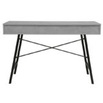 Γραφείο εργασίας Yamin   γκρι cement-μαύρο 120x48x76εκ-PK225-000006 - Image 3