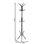 Καλόγερος ρούχων Piero   μέταλλο μαύρο Φ44x181εκ-PK226-000001 - Image 4
