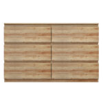 Συρταριέρα Cindy   6 συρταριών φυσικό 120x40x75εκ-PK230-000007 - Image 2
