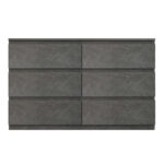Συρταριέρα Cindy   6 συρταριών γκρι μαρμάρου 120x40x75εκ-PK230-000008 - Image 2
