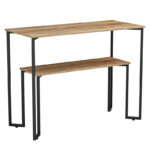 Κονσόλα Homer   φυσικό-μαύρο 110x48x85εκ-PK230-000011