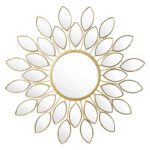 Καθρέπτης Flower   χρυσό 83x2.5x83εκ-PK233-000002