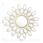 Καθρέπτης Flower   χρυσό 83x2.5x83εκ-PK233-000002 - Image 4