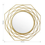 Καθρέπτης Round 2   χρυσό 71x2.5x71εκ-PK233-000005 - Image 4