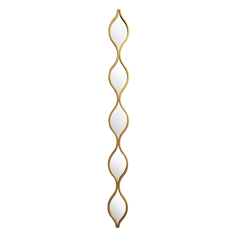 233-000017 Καθρέπτης Deco 1 χρυσό 12.7x2.5x129.5εκ-PK233-000017 - Image 1